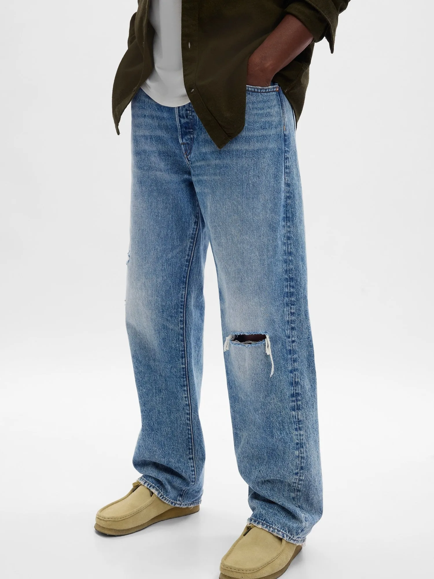 100% Organic Cotton '90s Loose Jeans with Washwell