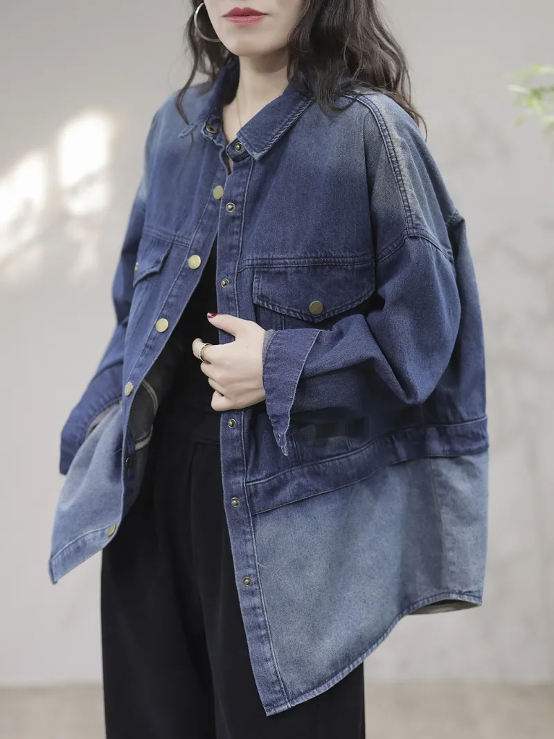 A beautiful Soul Denim Loose Long Sleeves Jacket