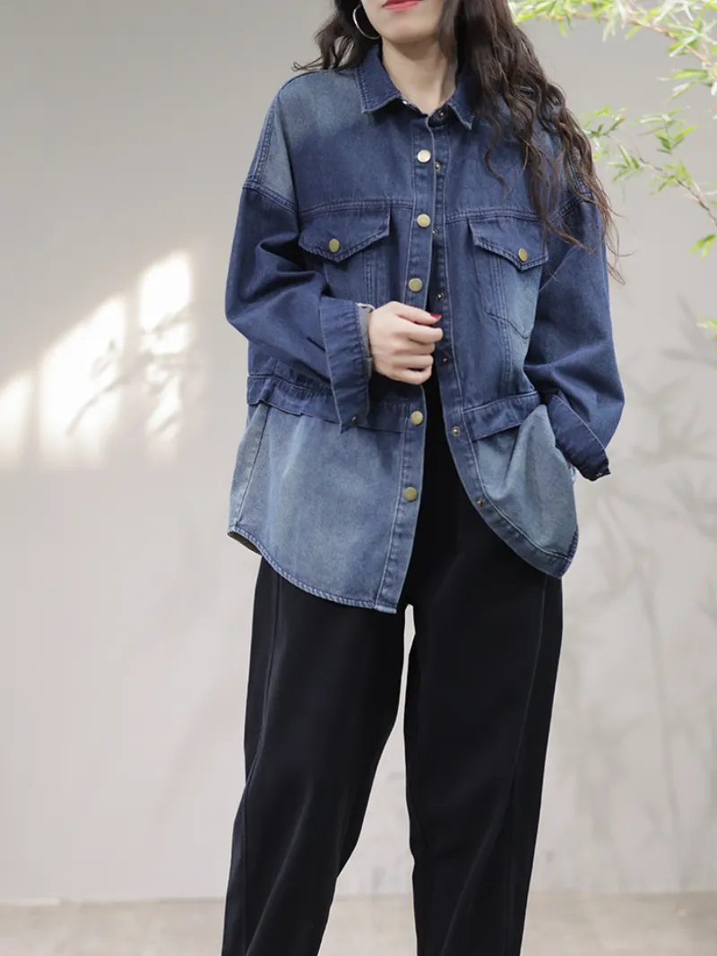 A beautiful Soul Denim Loose Long Sleeves Jacket