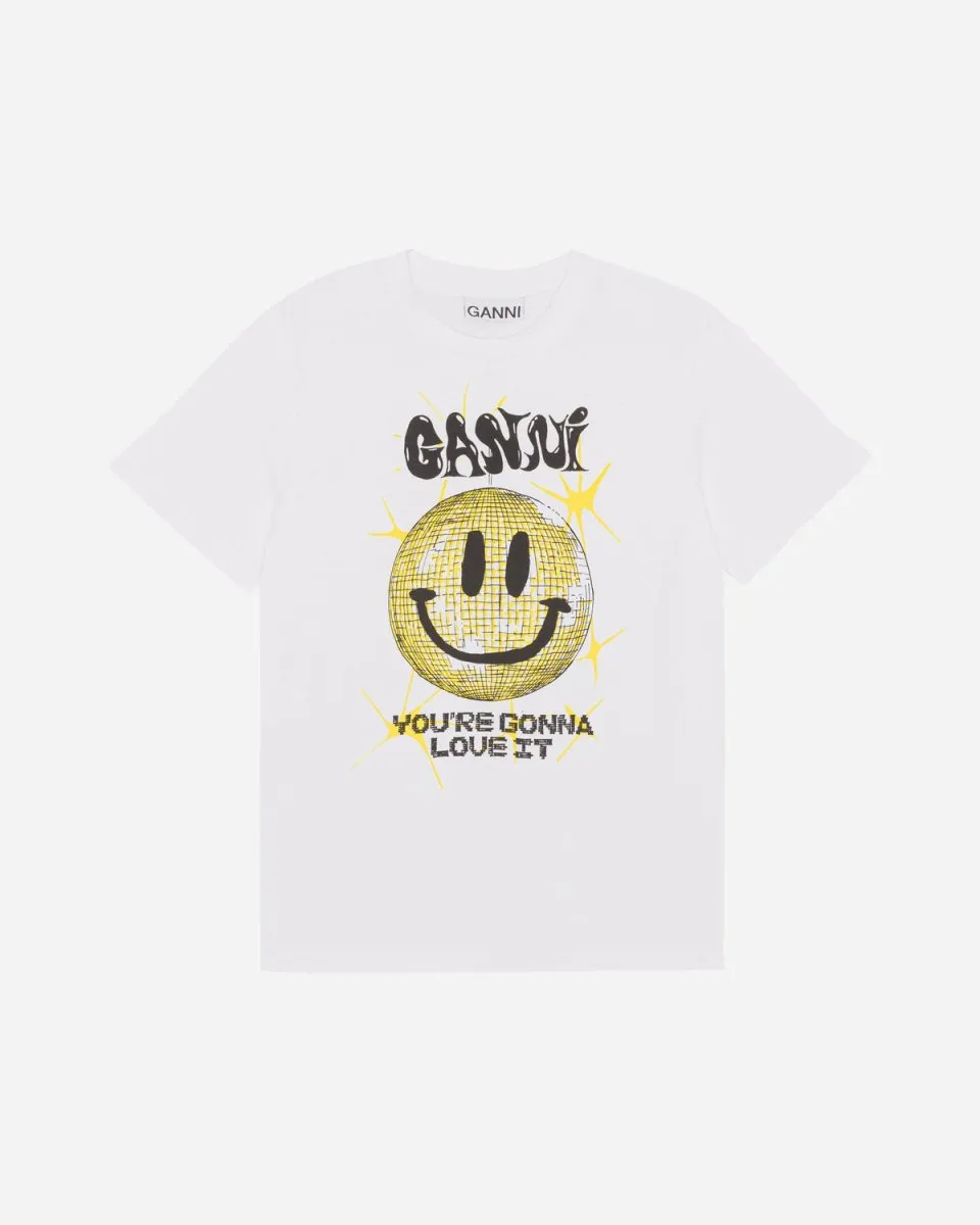 Basic Jersey Smiley Relaxed T-shirt - Bright White