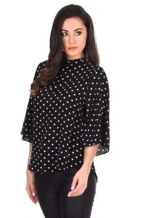 Black Polka Dot Top