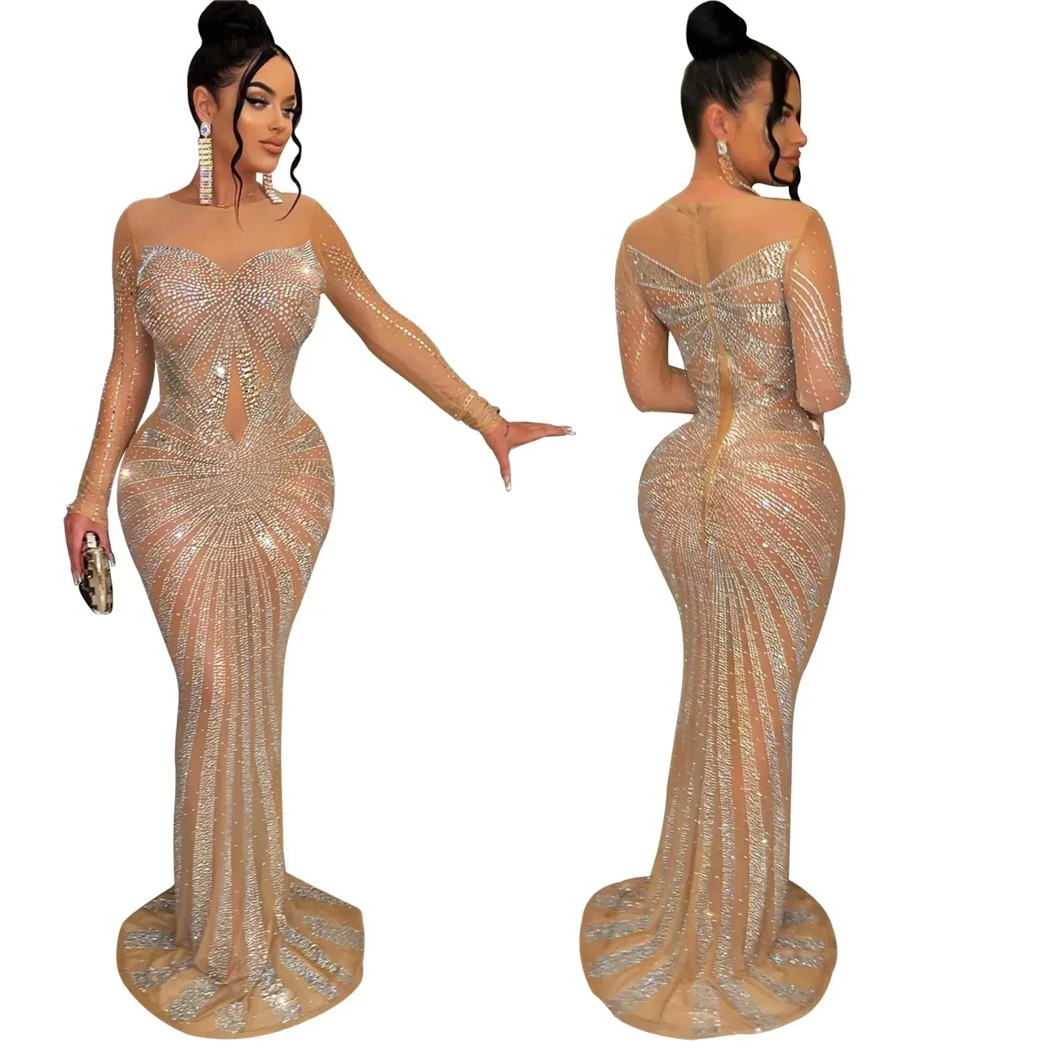 Bria Bodycon Elegant Maxi Dresses