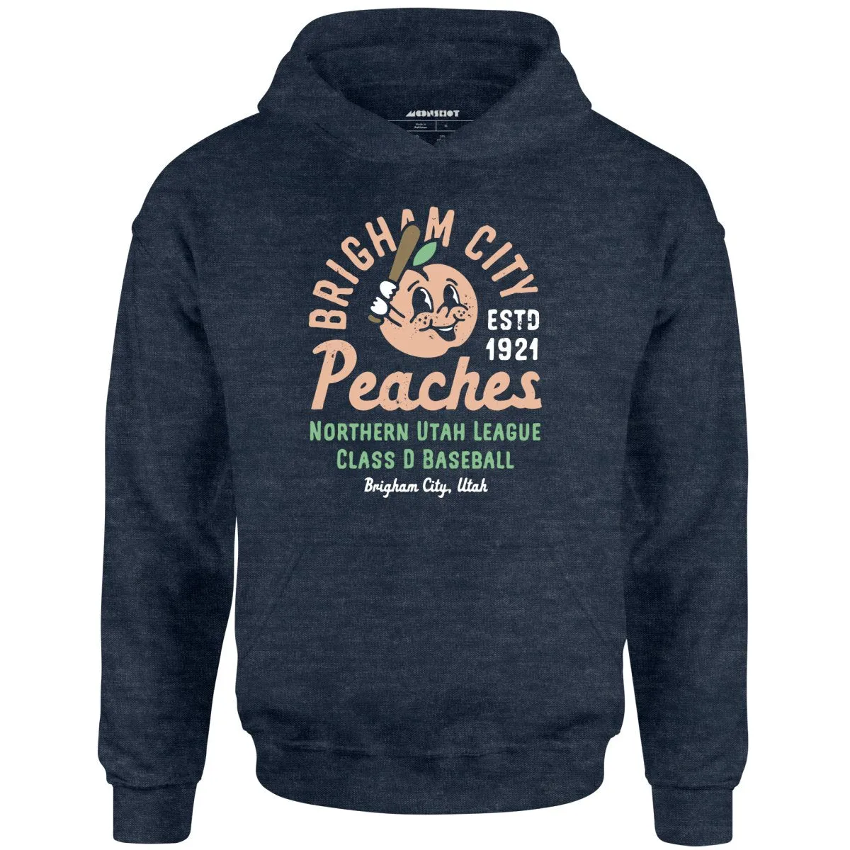 Brigham City Peaches - Utah - Vintage Defunct Baseball Teams - Unisex Hoodie