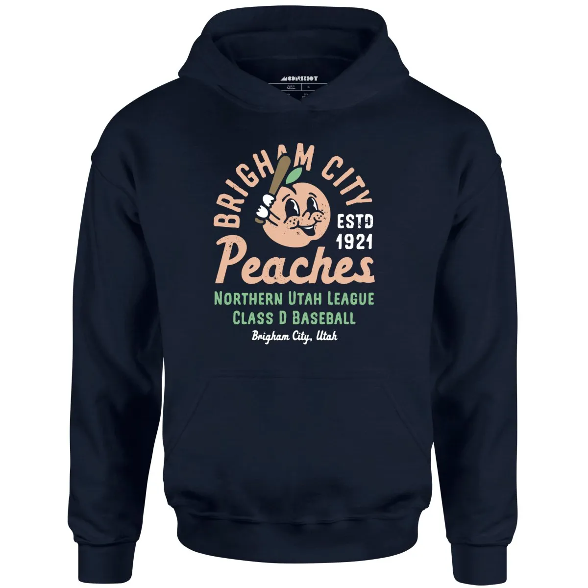 Brigham City Peaches - Utah - Vintage Defunct Baseball Teams - Unisex Hoodie