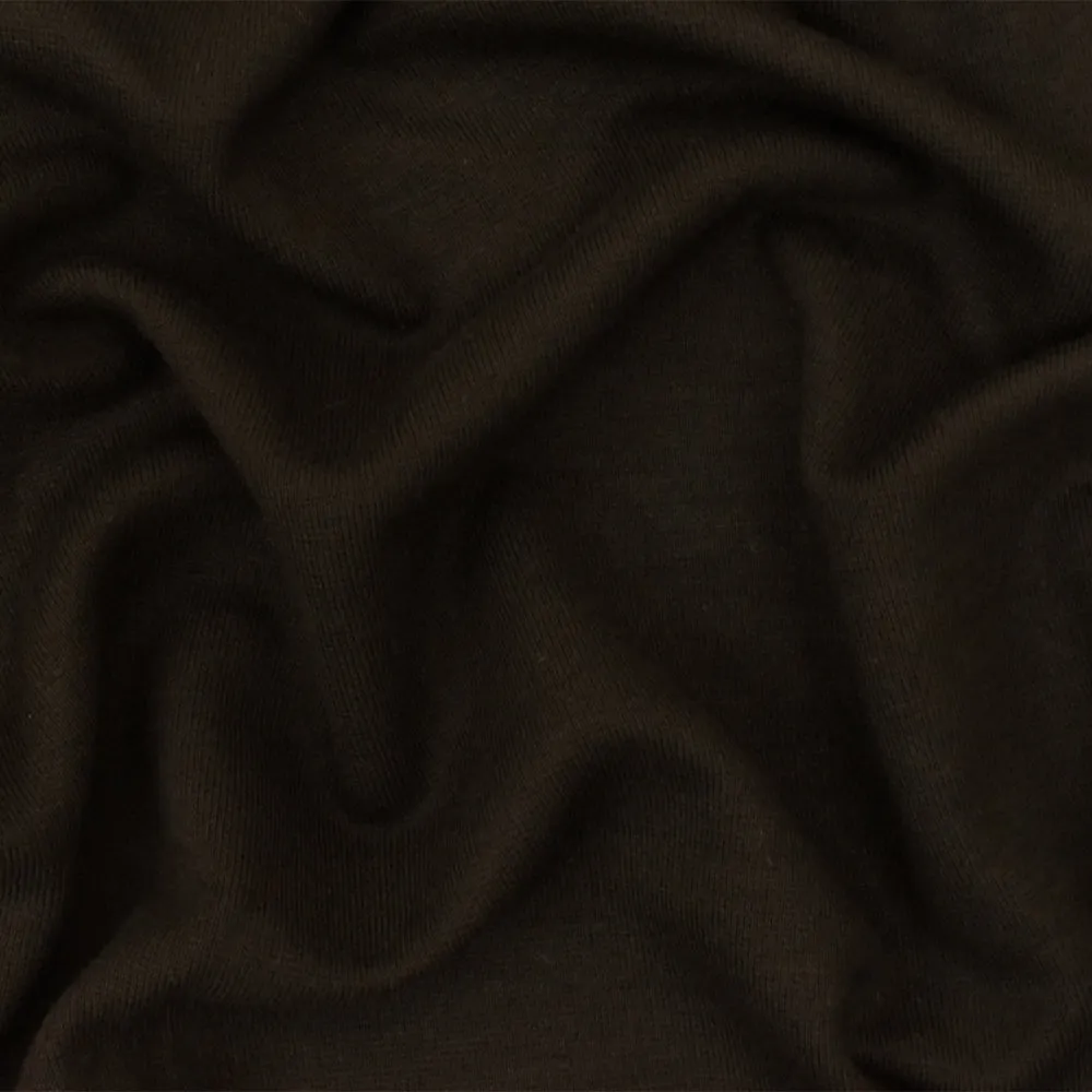 Brown Famous Designer Rayon Blend Stretch Modern Interlock Knit Fabric