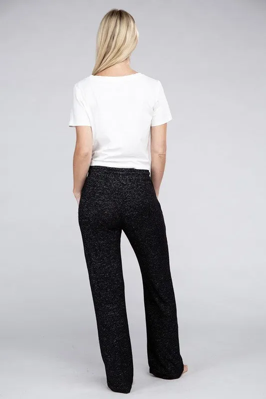 Casual Beige Cozy Terry Lounge Pants