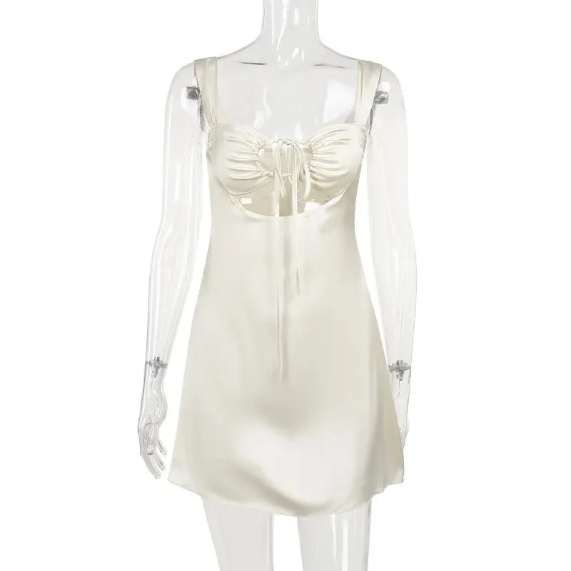 Cocktail Elegant Cream A-Line Mini Dress