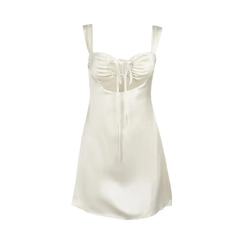 Cocktail Elegant Cream A-Line Mini Dress