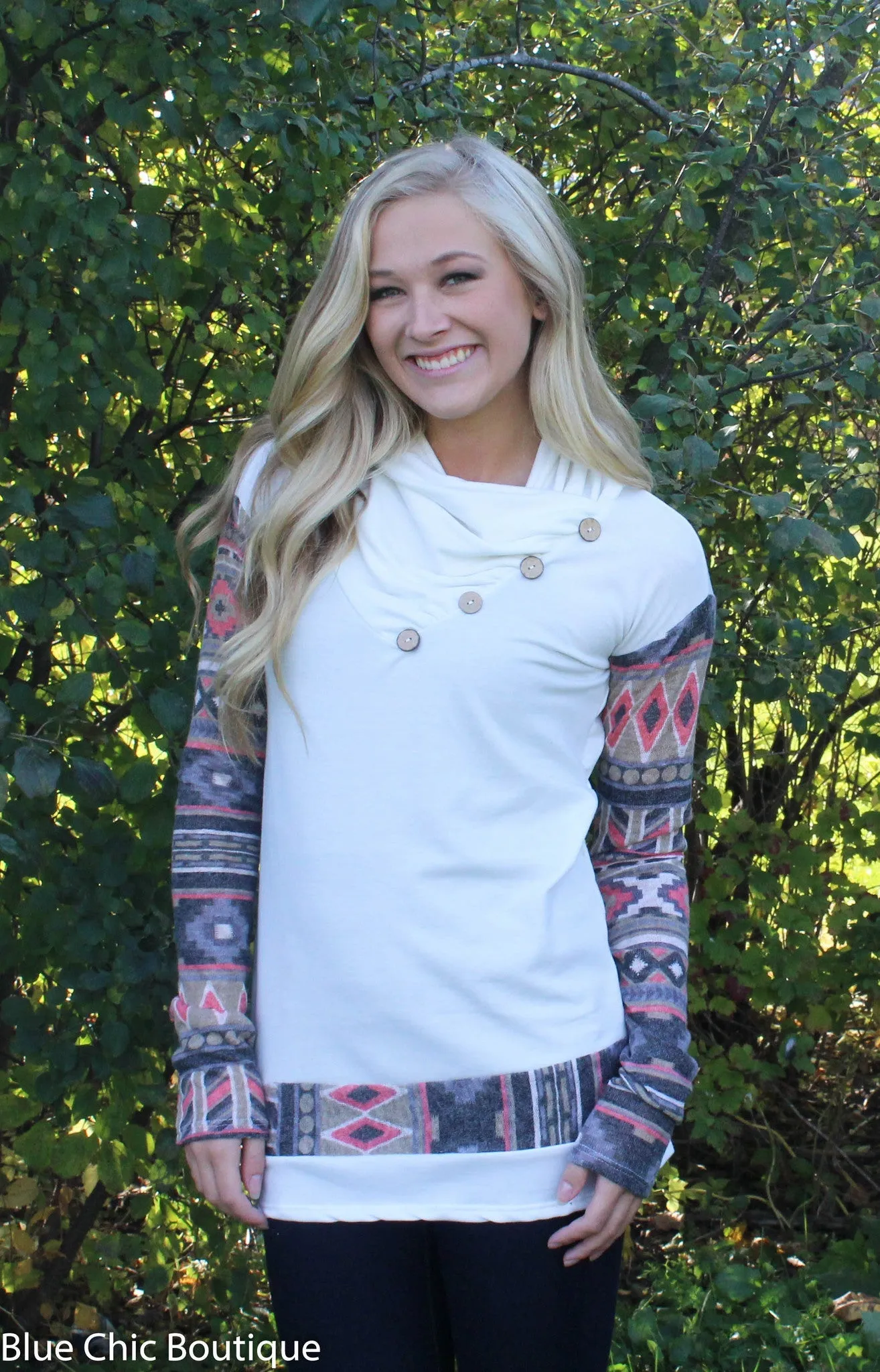 Cozy Cabin Getaway Top - White