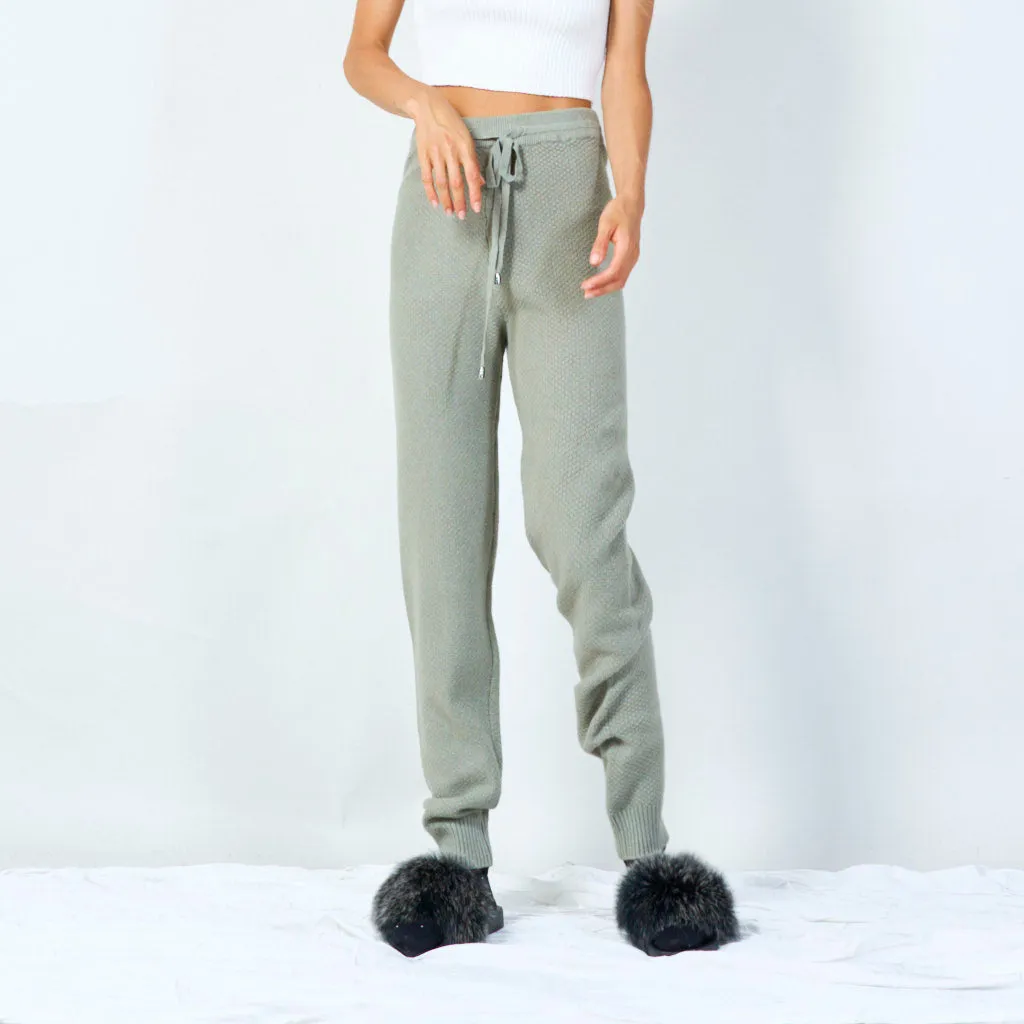 Cozy drawstring knit pants wholesale