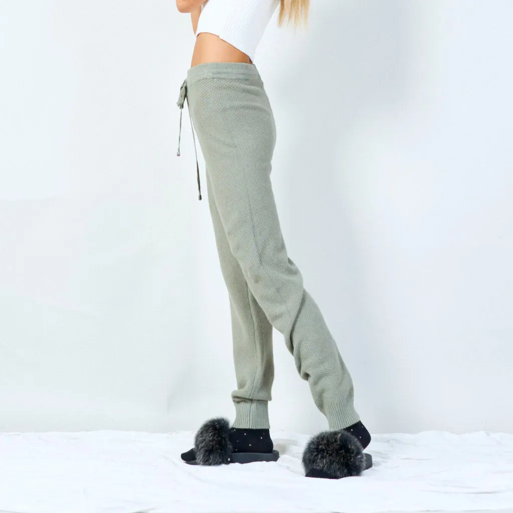 Cozy drawstring knit pants wholesale