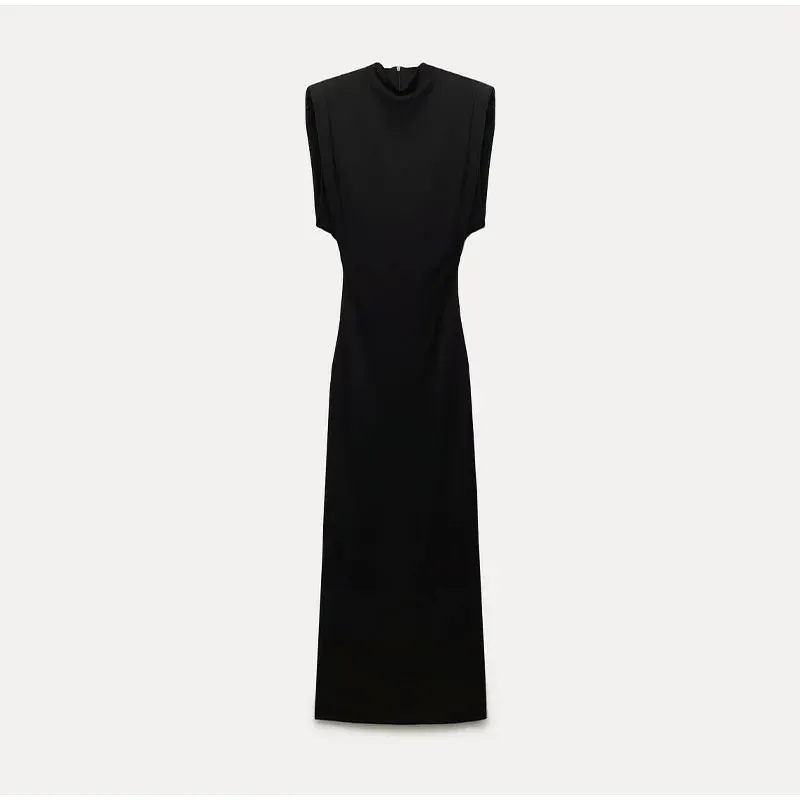 Elegant Black Midi Dress