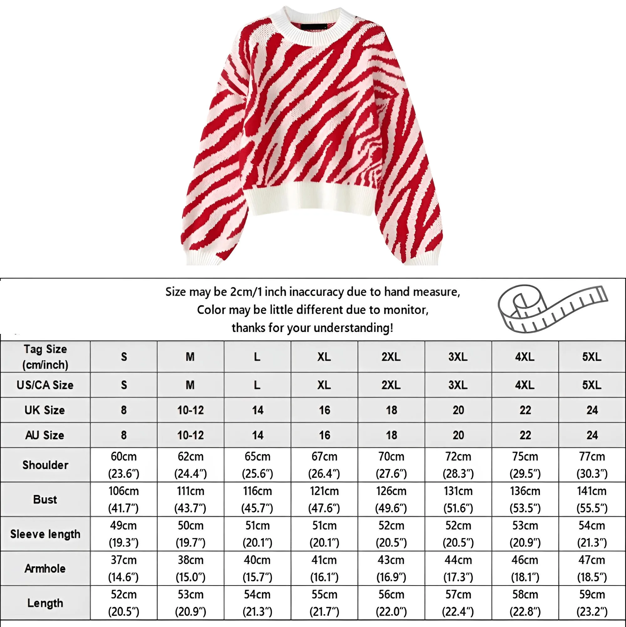 Fashion Women's Zebra Striped Sweater Stylish Sweaters Women Jumpers Casual Knit Loose Pullovers