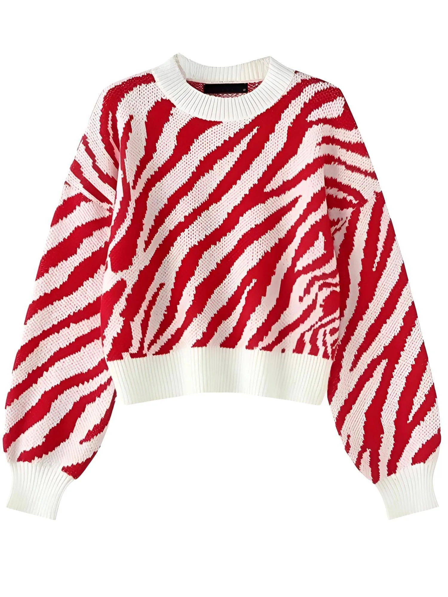 Fashion Women's Zebra Striped Sweater Stylish Sweaters Women Jumpers Casual Knit Loose Pullovers