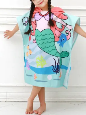 Girls Princess Themed Hooded Beach Towel