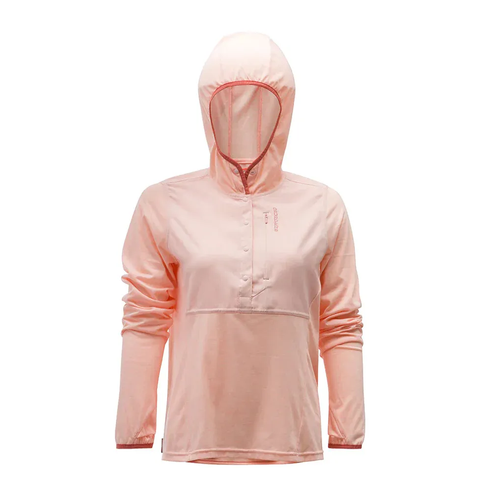 Grundens Women's Shorebreak Performance Lightweight Fishing Hoodie in Peach