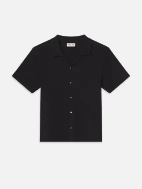 Jacquard Relaxed Shirt - Black