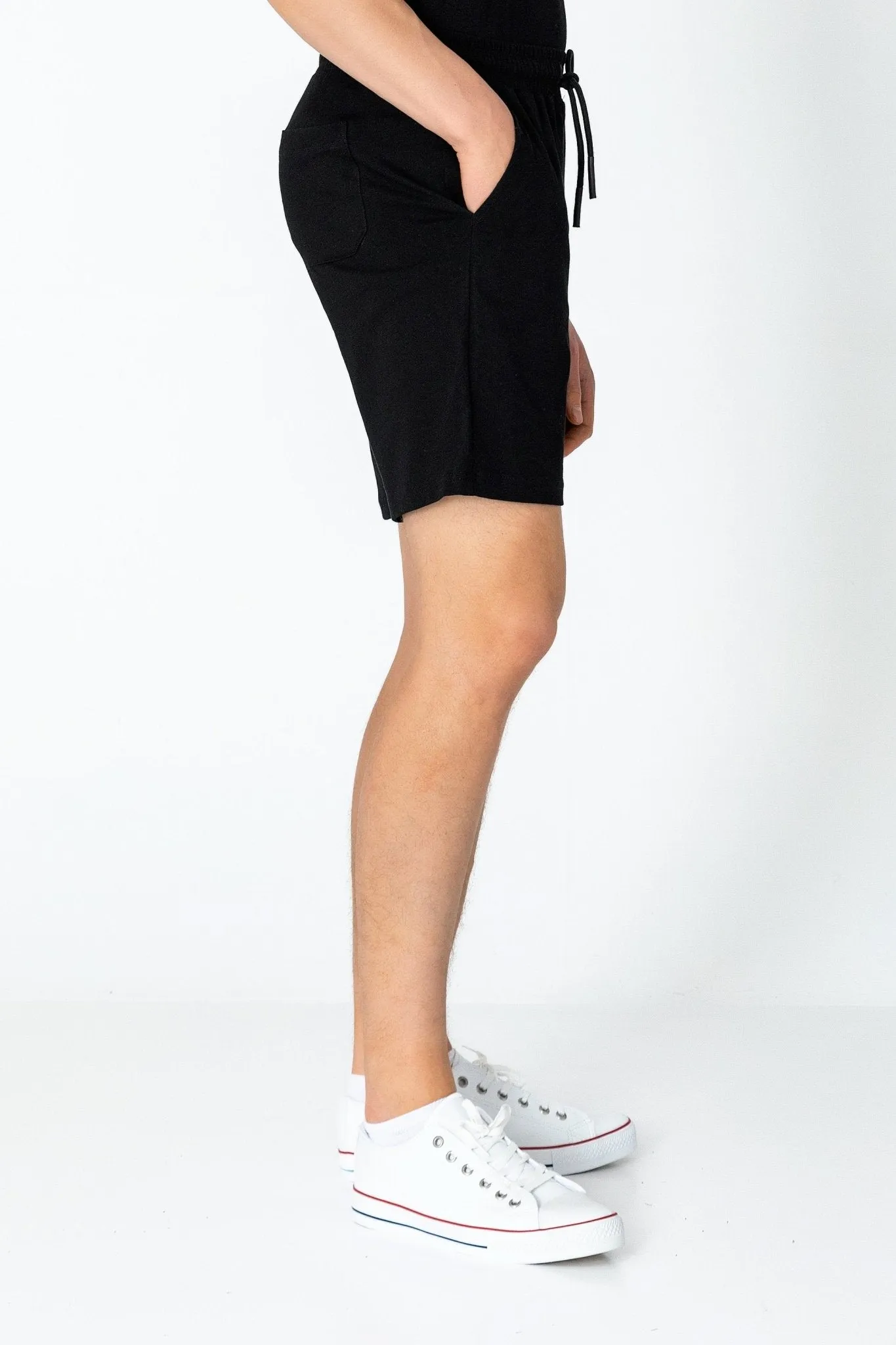 Lightweight Cotton Shorts - Black