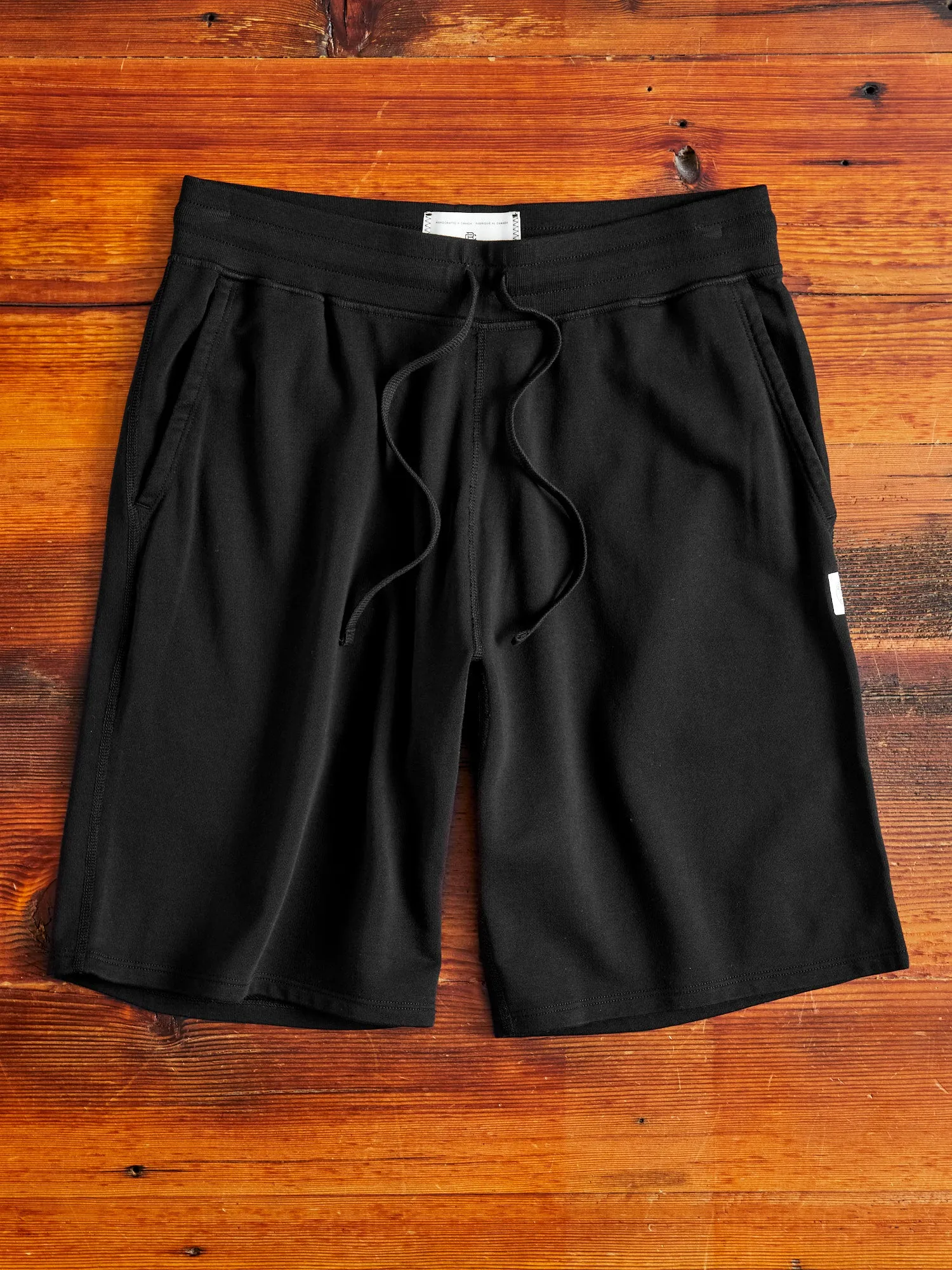 Lightweight Terry Sweatshort in Black