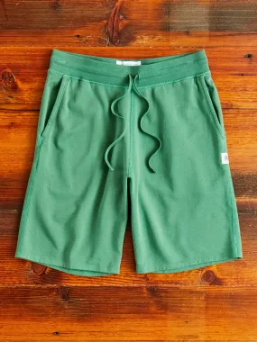 Lightweight Terry Sweatshort in Lawn Green