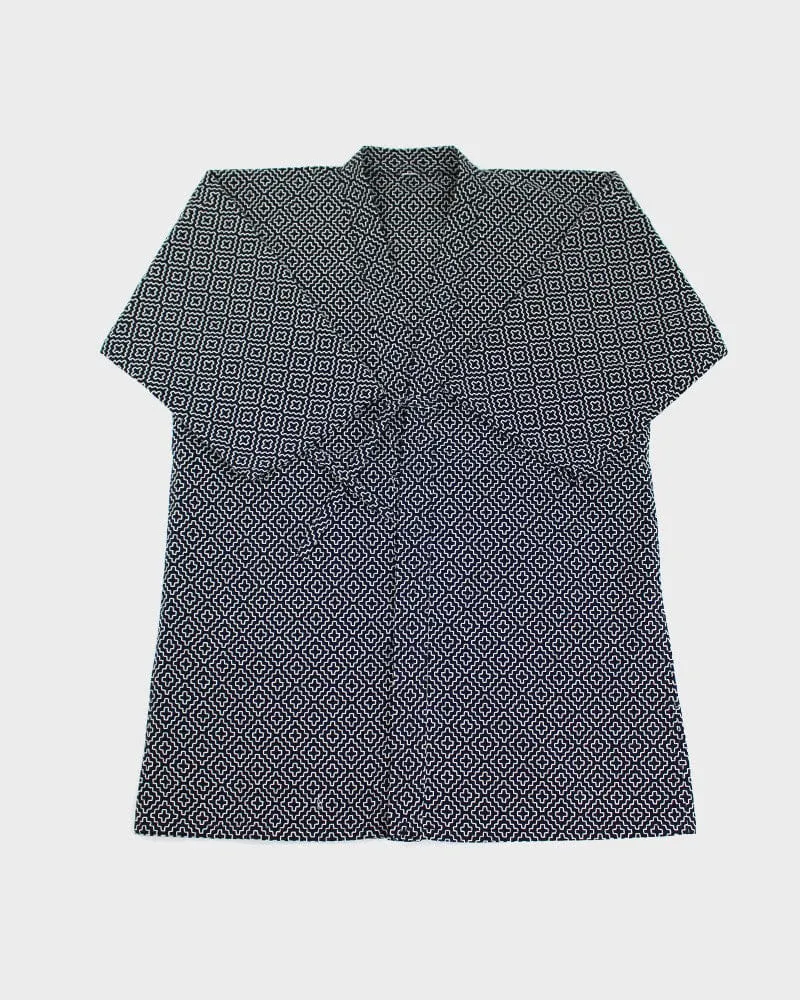 Modern Hitomezashi Dougi Jacket, Navy