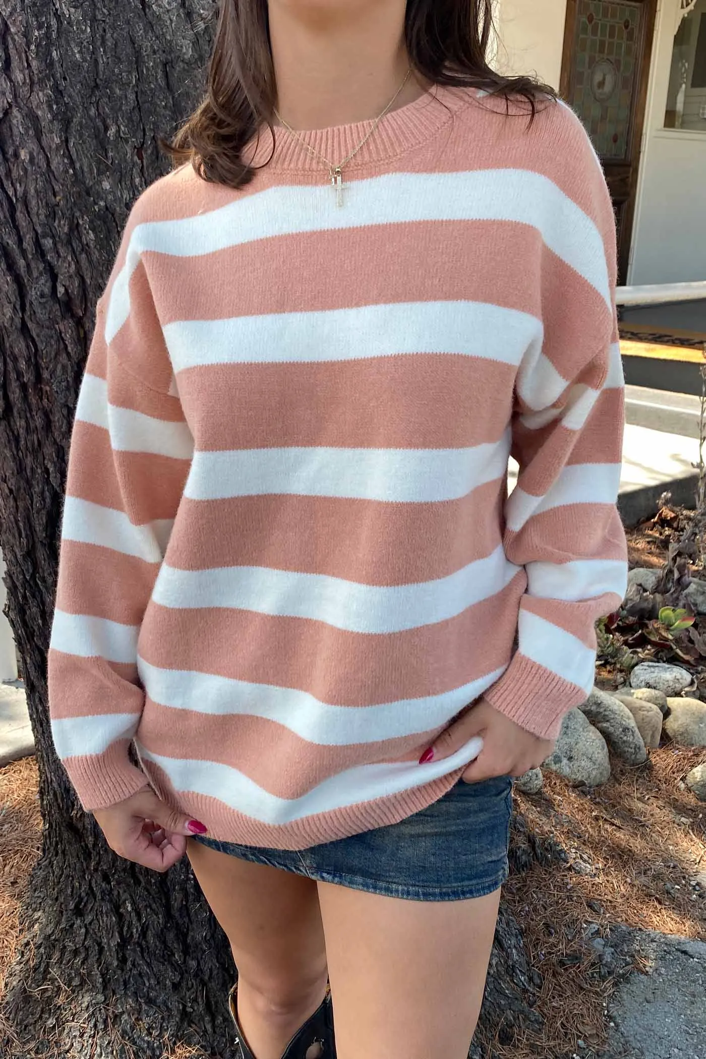 Oversized Striped Sweater