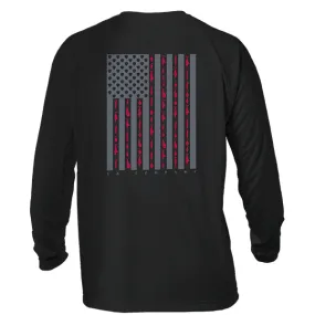 Performance Long Sleeve Shirt | Blackout Fins & Stripes