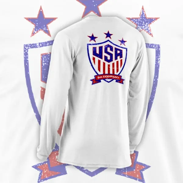 Performance Long Sleeve Shirt | White | USA