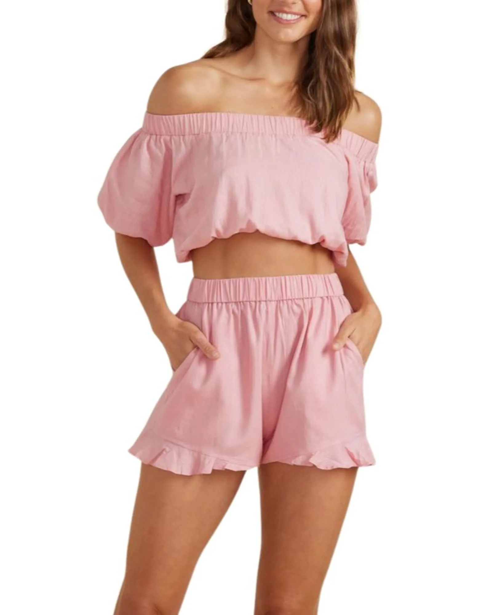 Peyton Lightweight Shorts In Pink Rose | Pink Rose