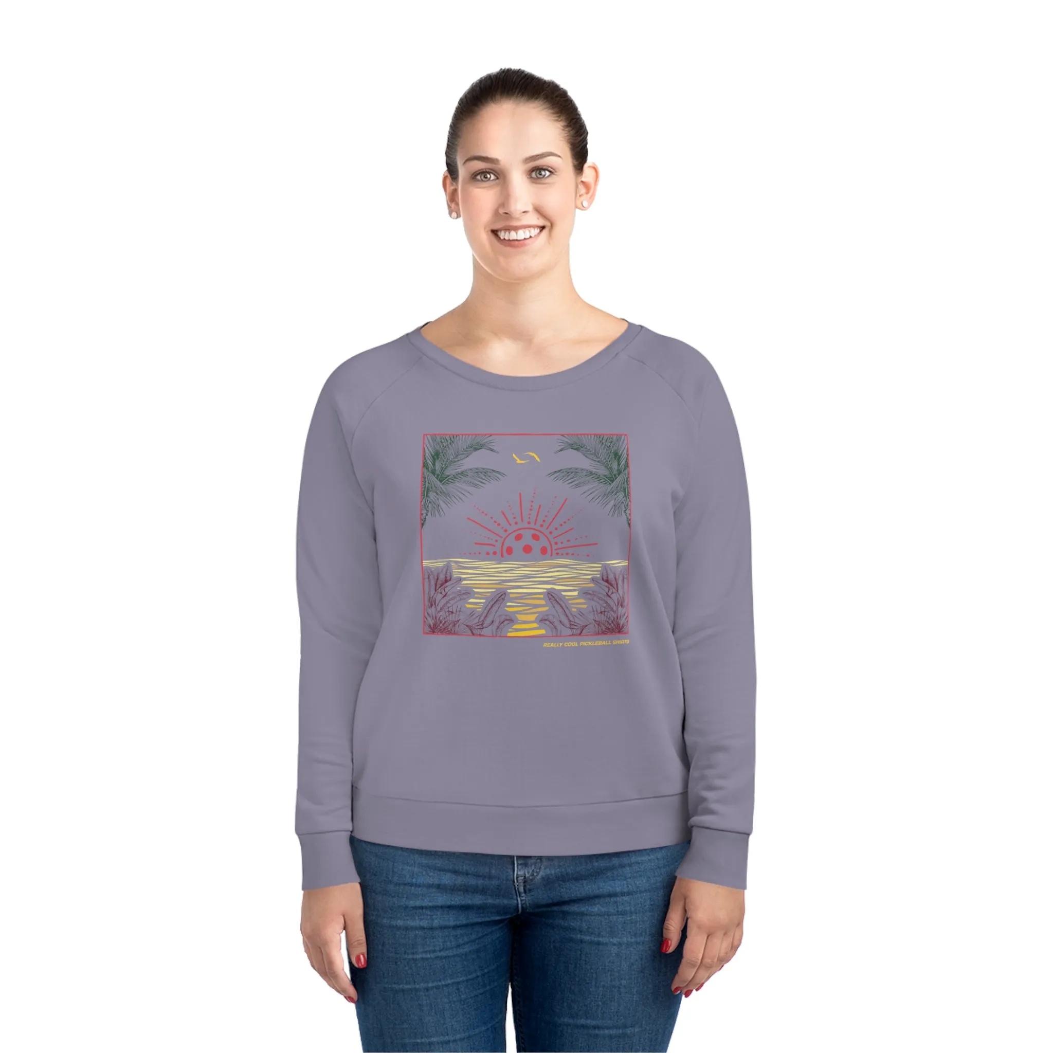 Pickleball Beach Relaxed Fit Sweatshirt • Women's