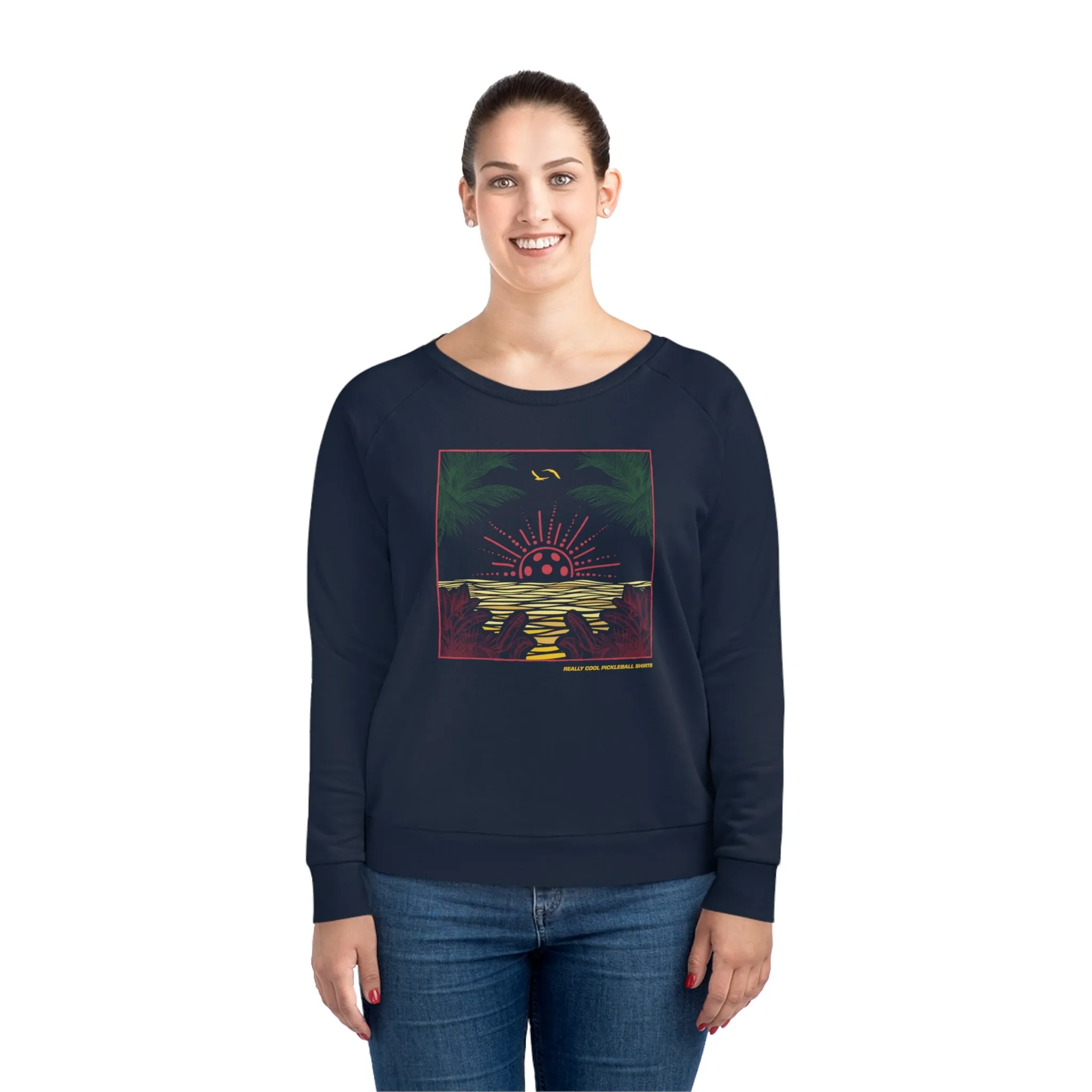 Pickleball Beach Relaxed Fit Sweatshirt • Women's