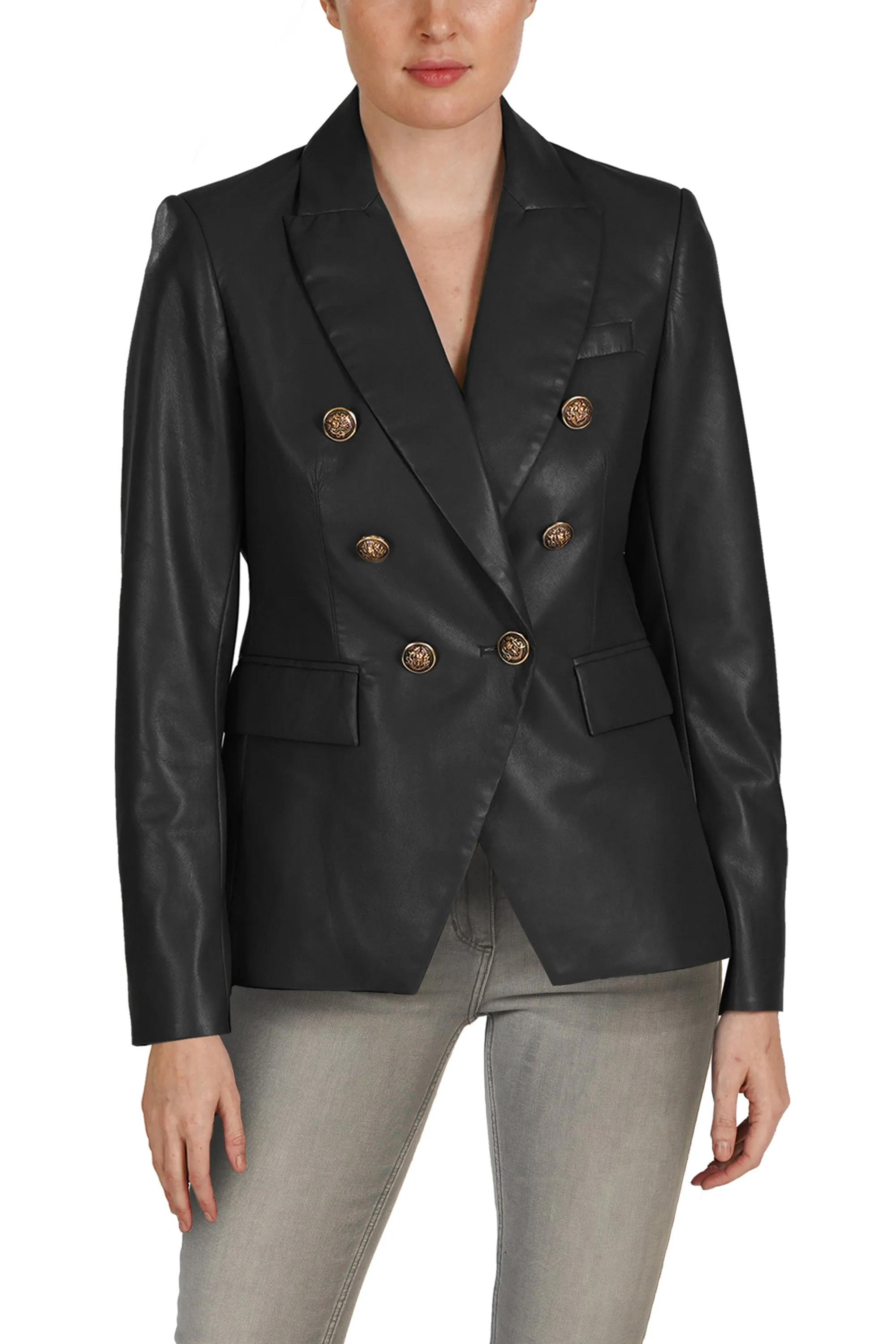 Pleather Blazer