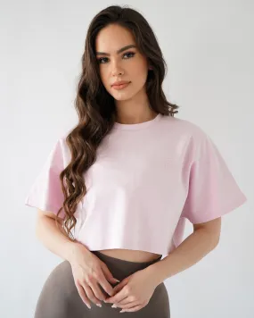 Relaxed Crop Top - Blush