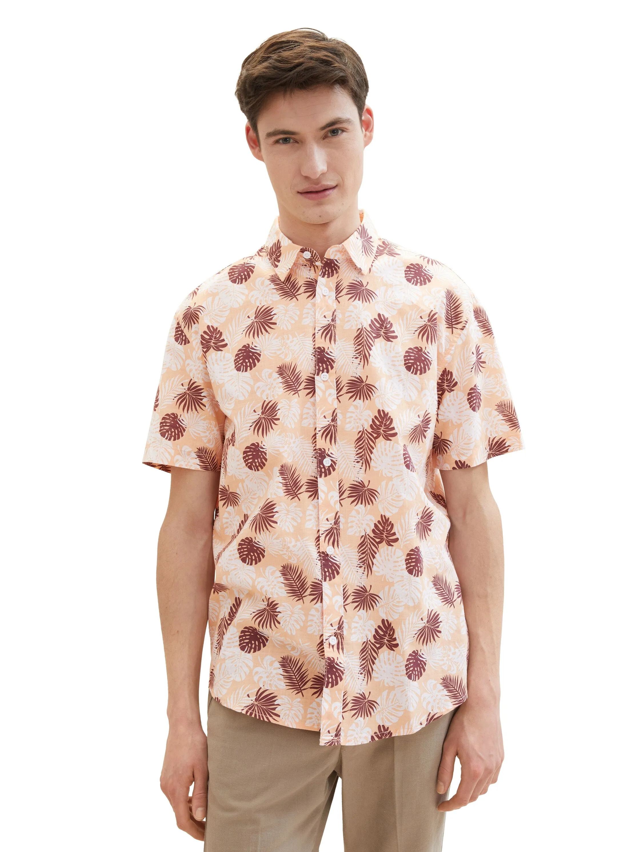 RELAXED PRINTED SLUBYARN SHIRT