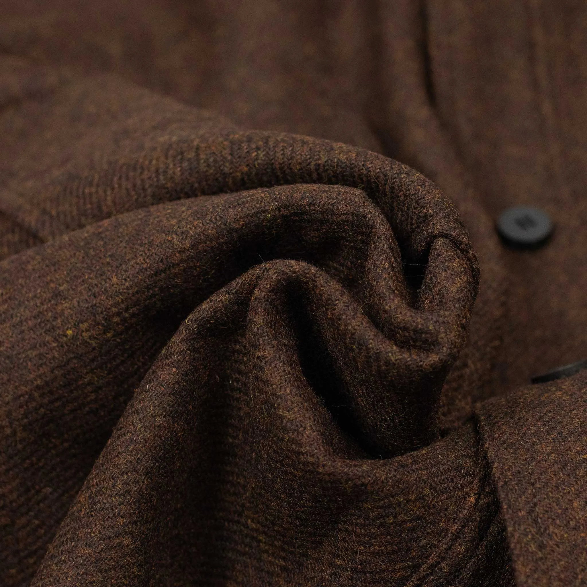 Relaxed shirt jacket in brown melange Abraham Moon wool twill