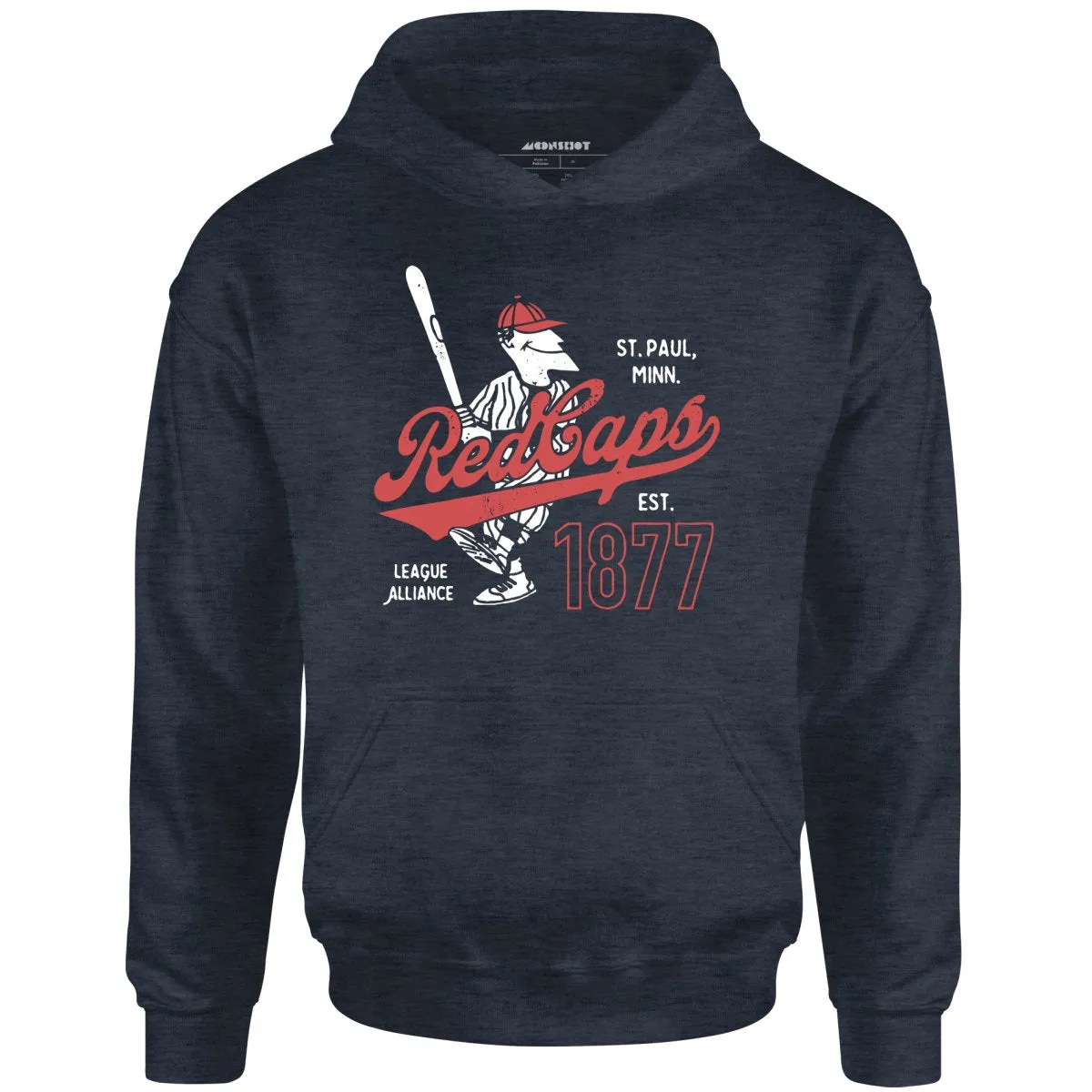 Saint Paul Red Caps - Minnesota - Vintage Defunct Baseball Teams - Unisex Hoodie