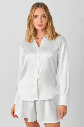 Silky Relaxed Shirt White