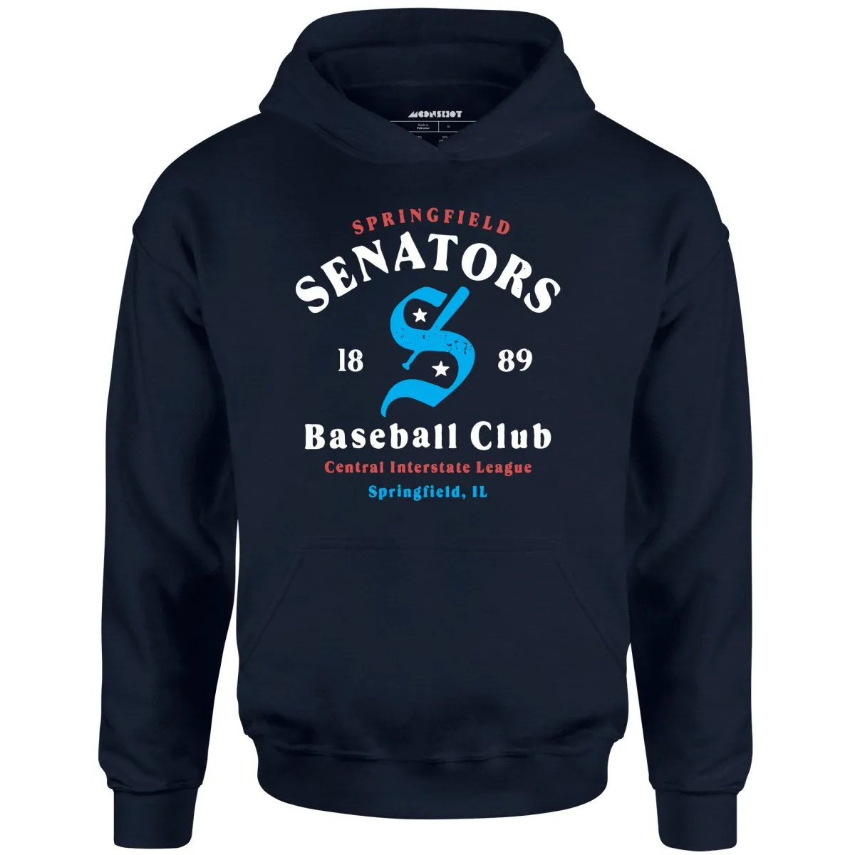 Springfield Senators - Illinois - Vintage Defunct Baseball Teams - Unisex Hoodie