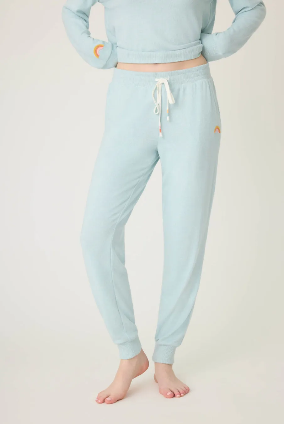 Sunshine On My Mind Sweatpant in Dusty Blue