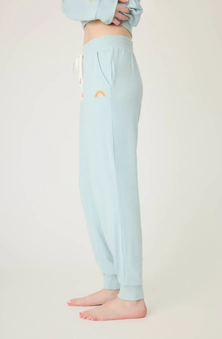 Sunshine On My Mind Sweatpant in Dusty Blue