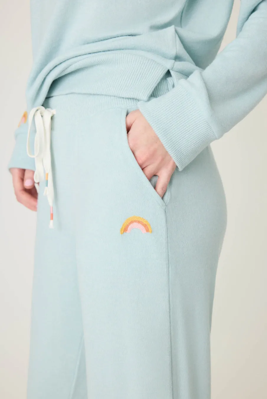 Sunshine On My Mind Sweatpant in Dusty Blue