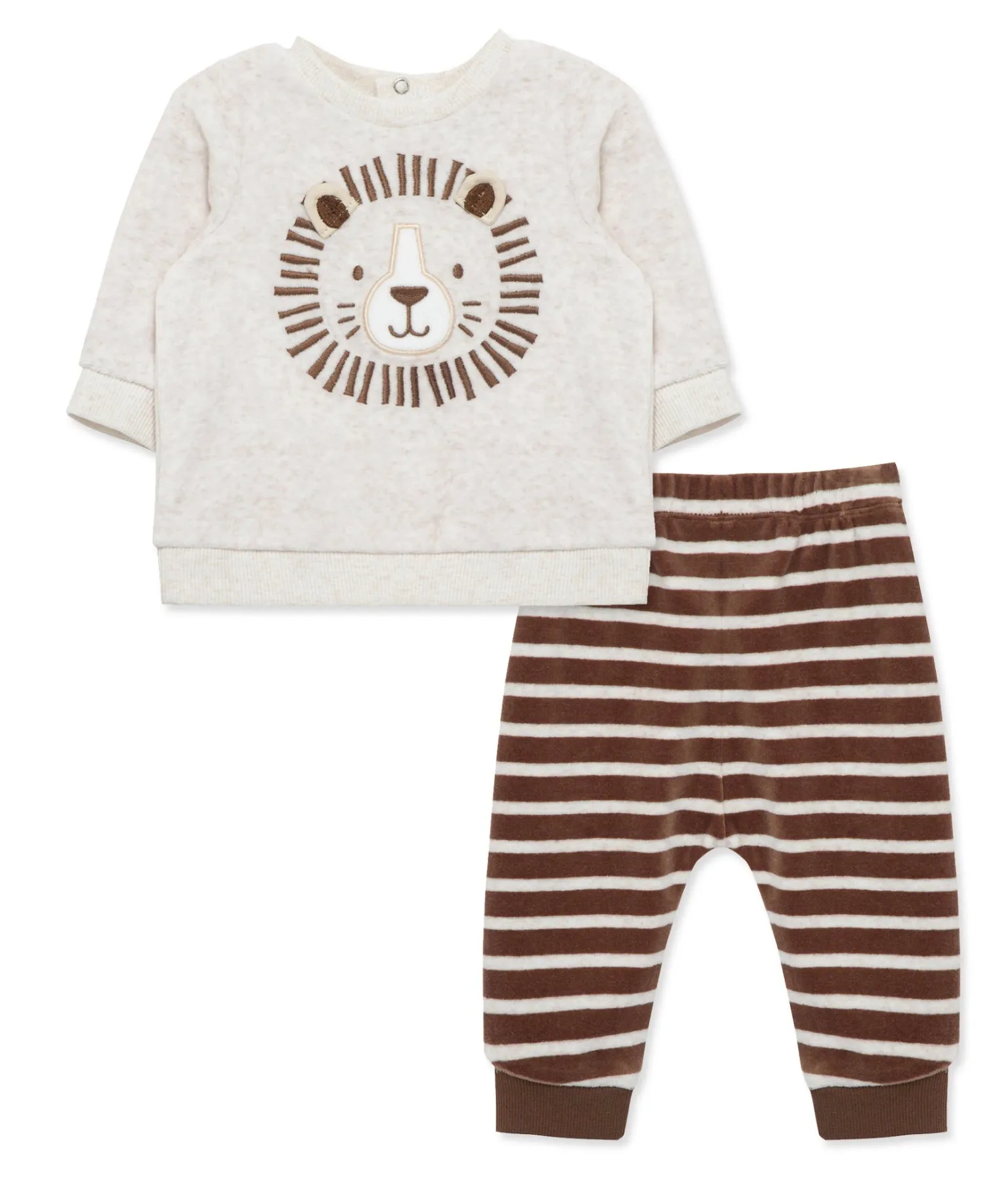 Velour Lion Stripe Top & Pants