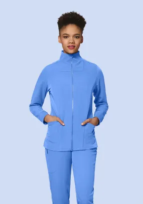 Women's Modern Scrub Jacket Ceil Blue