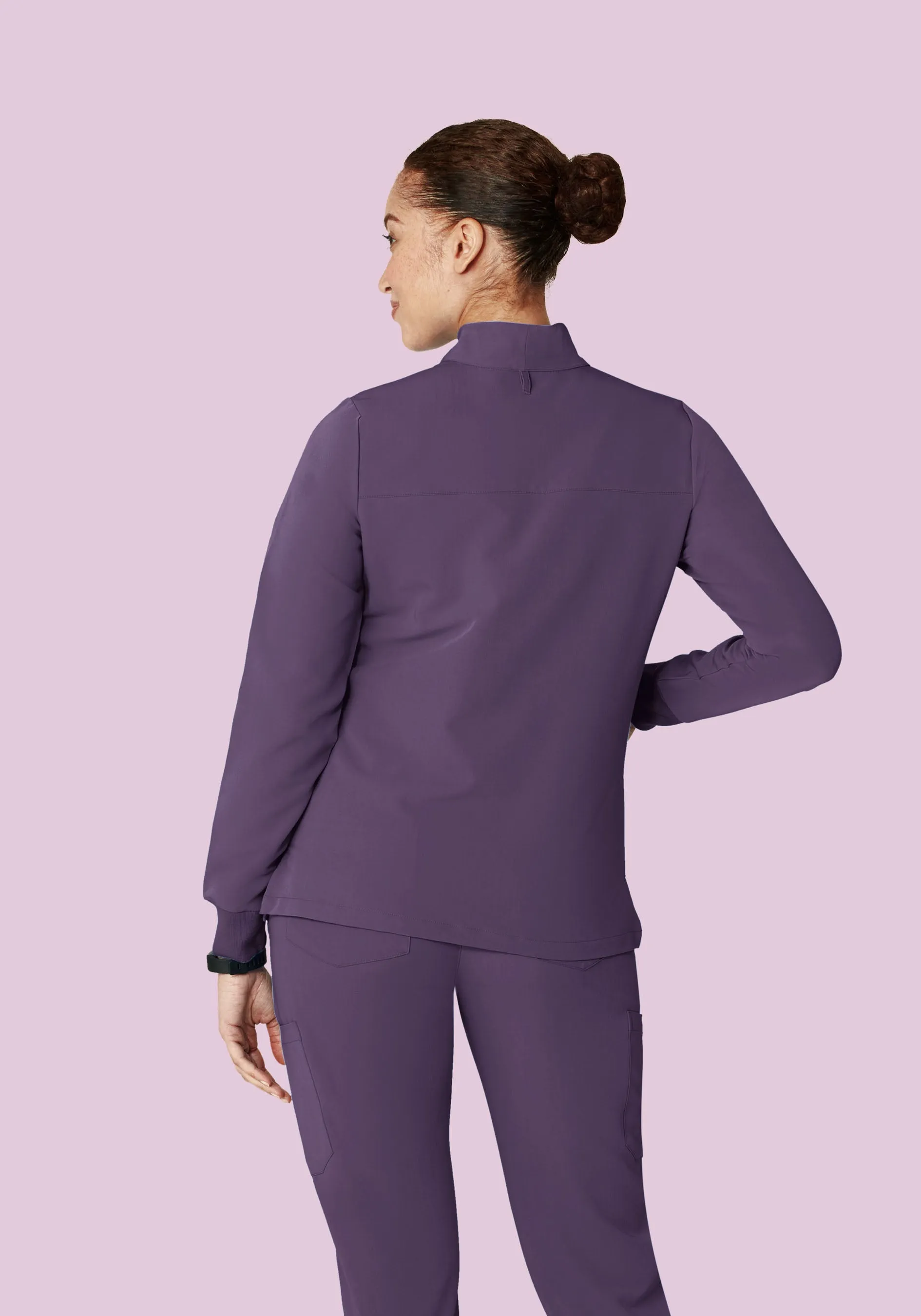 Women's Modern Scrub Jacket Deep Dewberry