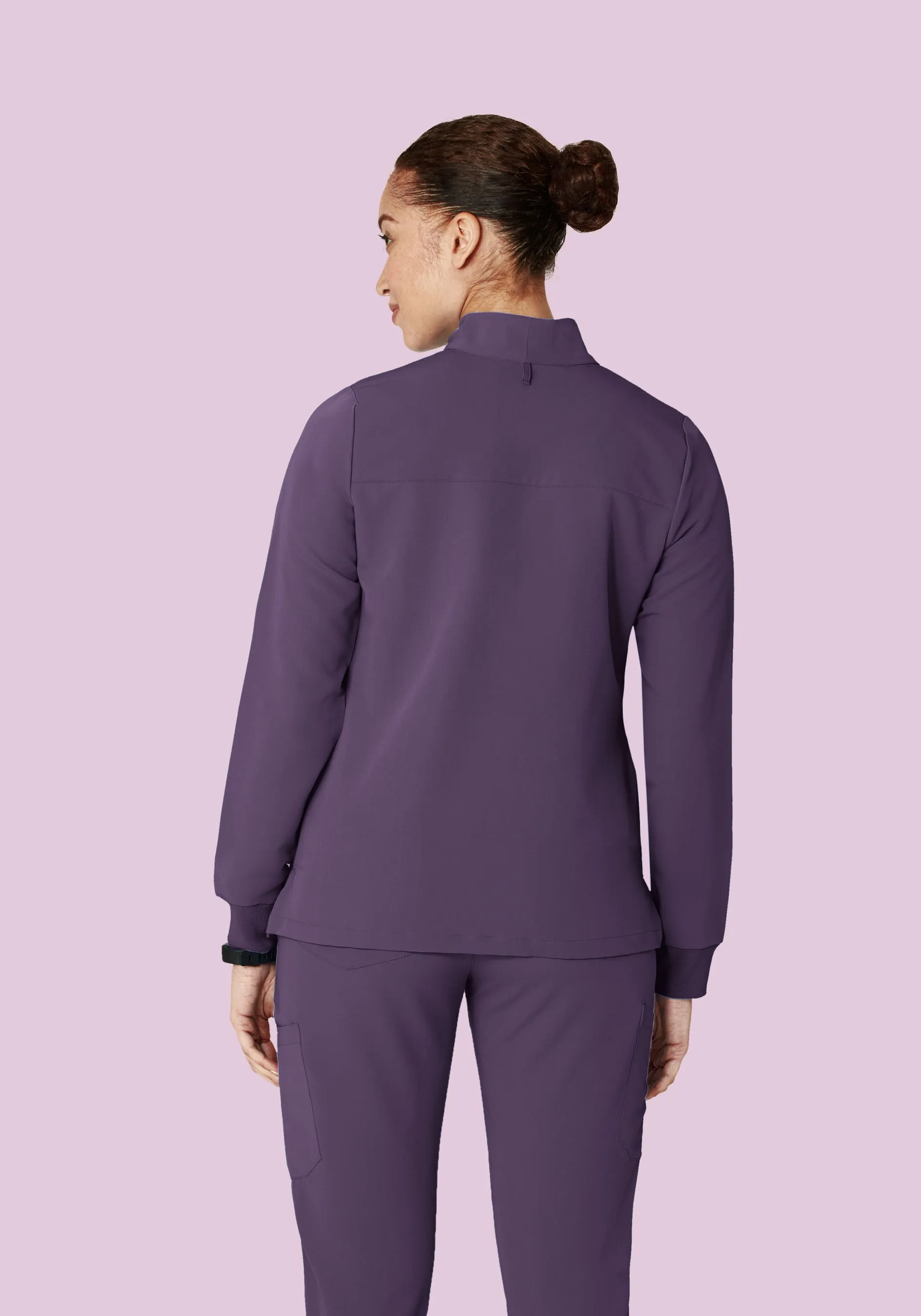 Women's Modern Scrub Jacket Deep Dewberry