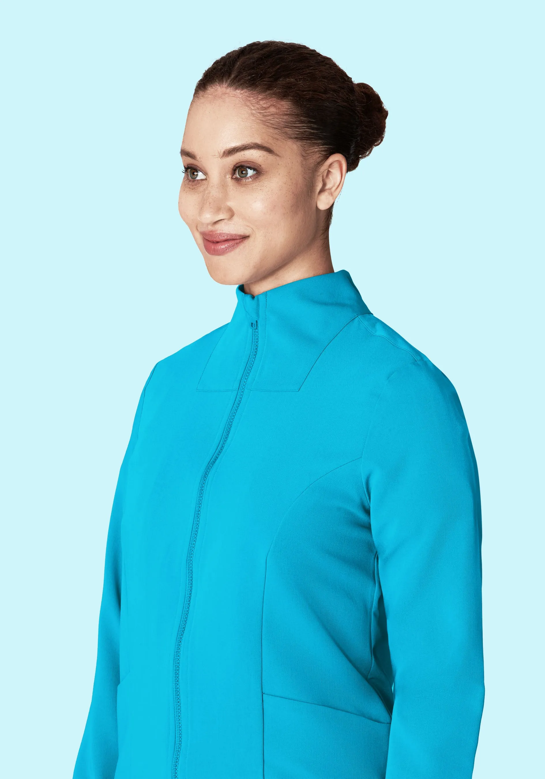 Women's Modern Scrub Jacket Pacific Blue